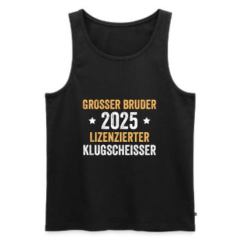 Big Brother 2025 sous licence Smartass - Débardeur bio Premium Homme - noir - Devant - Michal (187cm)