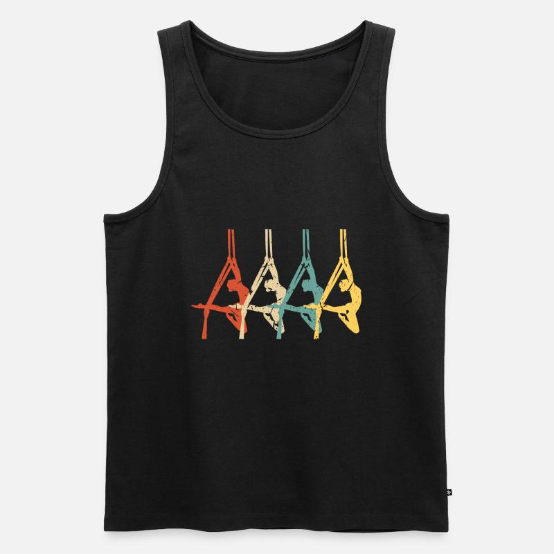 Aerial Silks Akrobatik - Männer Premium Bio Tank Top - Schwarz
