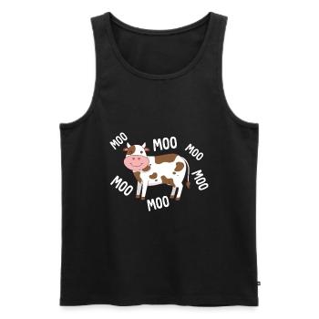 Kuhbauer Lustiger Bauernhof Kühe Tierfarm - Männer Premium Bio Tank Top - Schwarz - Vorne - Michal (187cm)
