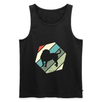 Continental Bulldog Colorbull Vintage Dogs Retro - Men's Premium Organic Tank Top - black - Front - Michal (187cm)