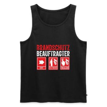 Brandschutz Brandschutzbeauftragter Beruf - Männer Premium Bio Tank Top - Schwarz - Vorne - AI Model Male 178 light (178cm)