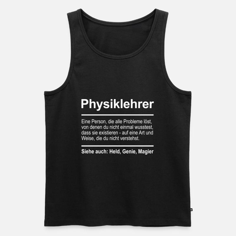 Physiklehrer - Männer Premium Bio Tank Top - Schwarz