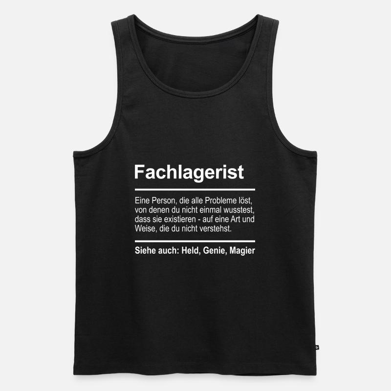 Fachlagerist - Männer Premium Bio Tank Top - Schwarz