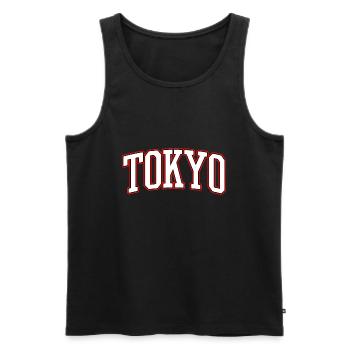 Tokyo - Japan - Schriftzug - Männer Premium Bio Tank Top - Schwarz - Vorne - Michal (187cm)