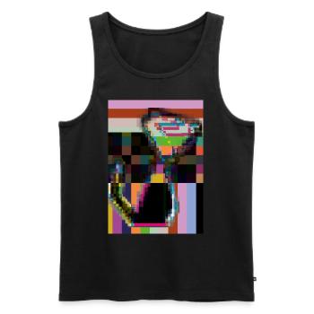 Robo Cat verschiedene Farben 10 - Männer Premium Bio Tank Top - Schwarz - Vorne - AI Model Male 178 light (178cm)