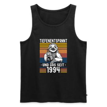 Faultier Geburtstag 1994 Geboren Jahrgang 1994 - Männer Premium Bio Tank Top - Schwarz - Vorne - Michal (187cm)