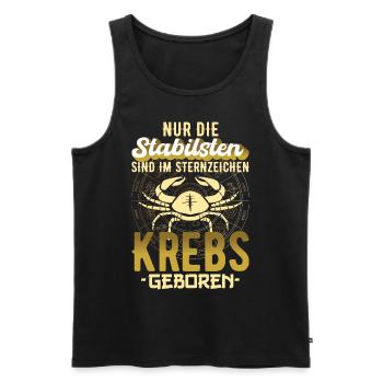 Sternzeichen Krebs Astrologie Geschenk - Männer Premium Bio Tank Top - Schwarz - Vorne - Michal (187cm)