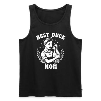 Duck Mother Duck Breeding Runner Duck Duck - Men's Premium Organic Tank Top - black - Front - AI Model Male 178 light (178cm)