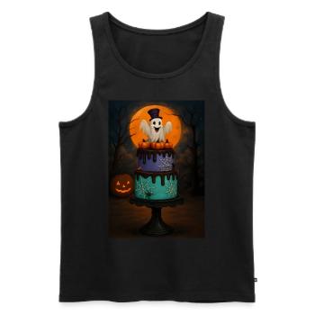 Grusel Geister Halloween Geschenk - Männer Premium Bio Tank Top - Schwarz - Vorne - Michal (187cm)