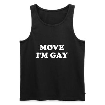 Move I'm Gay - Männer Premium Bio Tank Top - Schwarz - Vorne - AI Model Male 178 light (178cm)