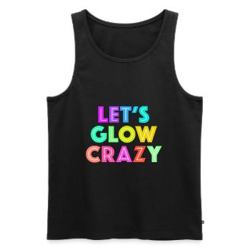 Let's Glow Crazy - Men's Premium Organic Tank Top - black - Front - AI Model Male 178 light (178cm)