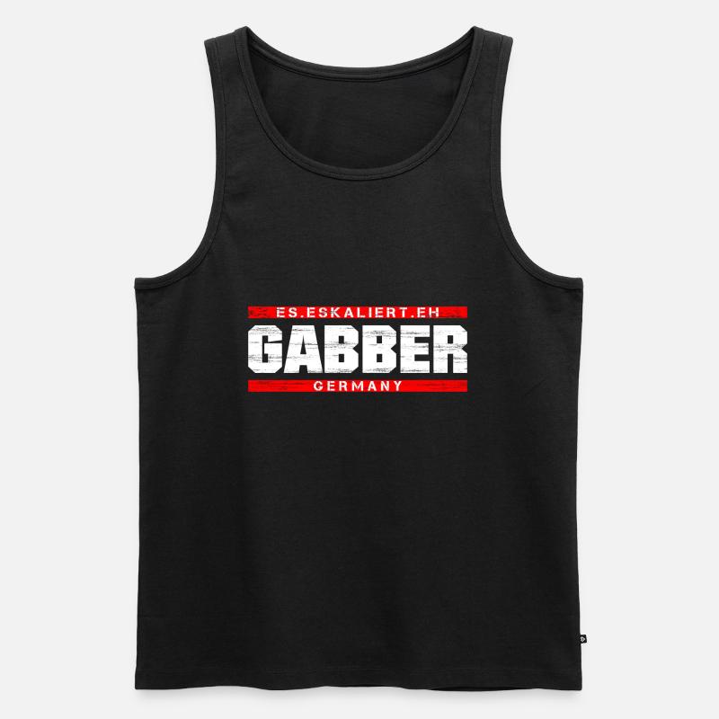 Gabber - Männer Premium Bio Tank Top - Schwarz