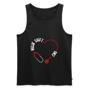 CNA Nursing Assistant Night Shift Worker Nurses - Men's Premium Organic Tank Top - black - Front - Michal (187cm)