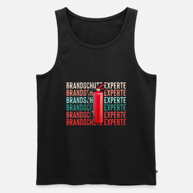 Brandschutz Experte Retro - Männer Premium Bio Tank Top - Schwarz