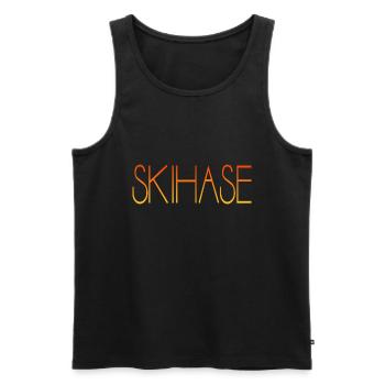 Skihase Ski Geschenkidee - Männer Premium Bio Tank Top - Schwarz - Vorne - Michal (187cm)