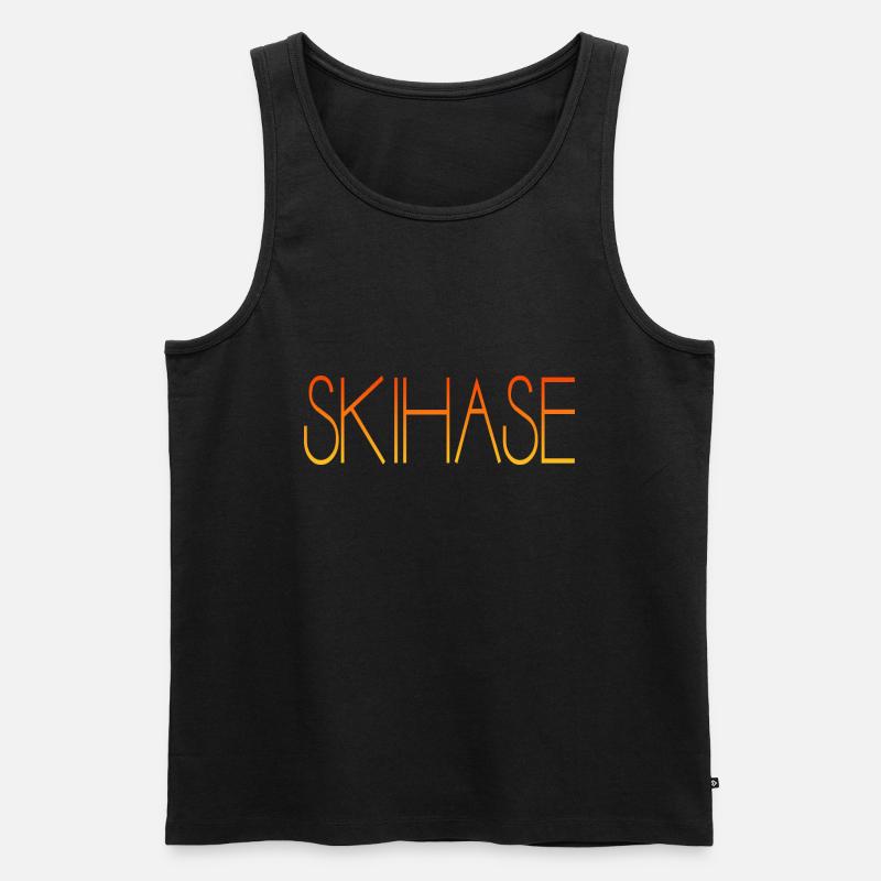 Skihase Ski Geschenkidee - Männer Premium Bio Tank Top - Schwarz