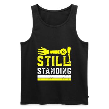 Still Standing Funny Leg Amputation Leg Amputee - Männer Premium Bio Tank Top - Schwarz - Vorne - AI Model Male 178 light (178cm)