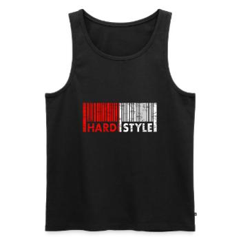 Hardstyle - Musique - Fastival -Rave -Edm - Techno - Débardeur bio Premium Homme - noir - Devant - AI Model Male 178 light (178cm)