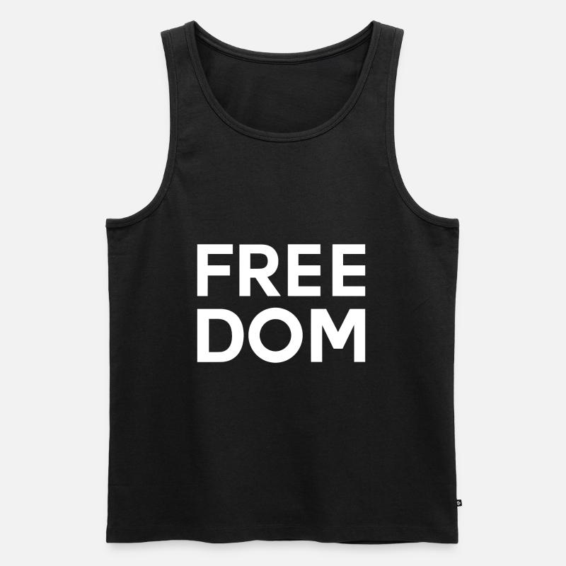 LIBERTÉ Déclaration libre Liberté - Débardeur bio Premium Homme - noir