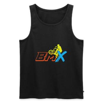 BMX Motocross Extreme BMX Bike Bike Cyclisme - Débardeur bio Premium Homme - noir - Devant - Michal (187cm)