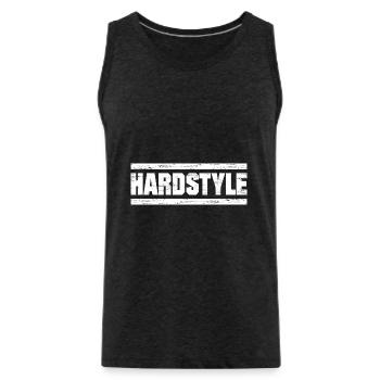 Hardstyle - Rawstyle - Hardstyler Gift merch - Men's Premium Organic Tank Top - charcoal grey - Front - Alexander (188cm)