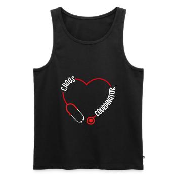 Charge Nurse Stethoscope Chaos Coordinator Nursing - Männer Premium Bio Tank Top - Schwarz - Vorne - Michal (187cm)