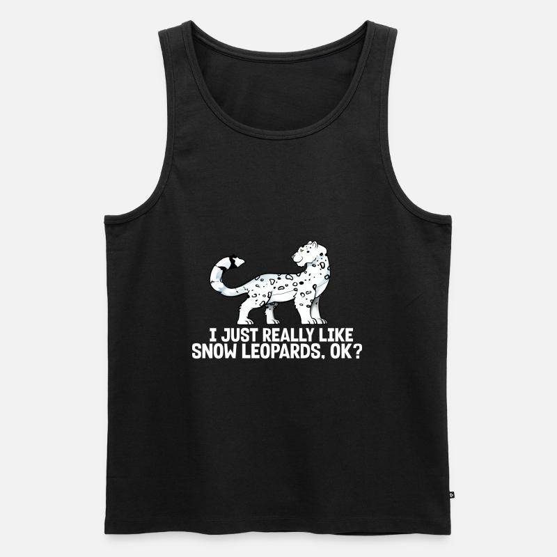 Schneeleopard - Männer Premium Bio Tank Top - Schwarz
