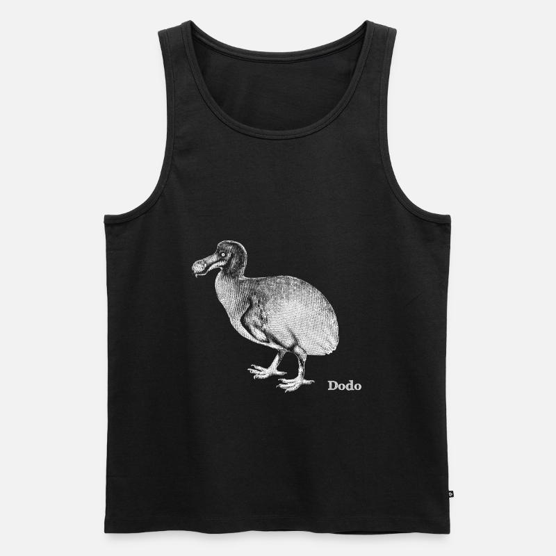 Dodo - white - Männer Premium Bio Tank Top - Schwarz