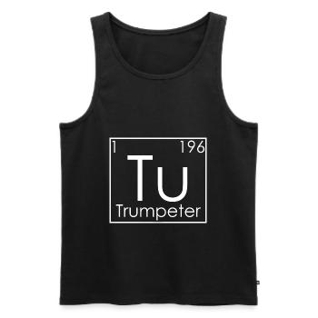 Trompete Periodische Elemente Trompetenspieler - Männer Premium Bio Tank Top - Schwarz - Vorne - AI Model Male 178 light (178cm)
