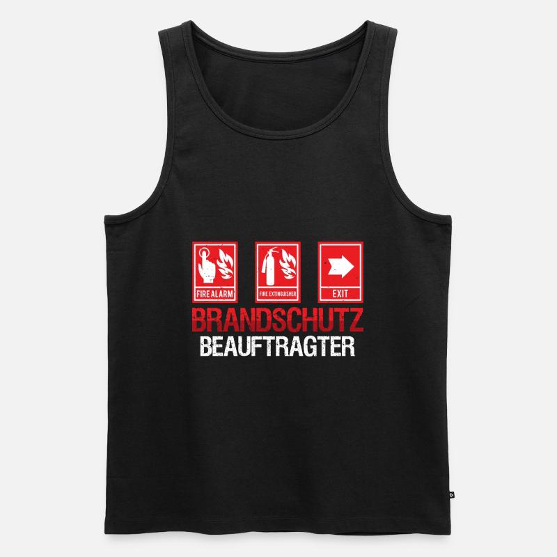 Brandschutz Brandschutzbeauftragter Beruf - Männer Premium Bio Tank Top - Schwarz