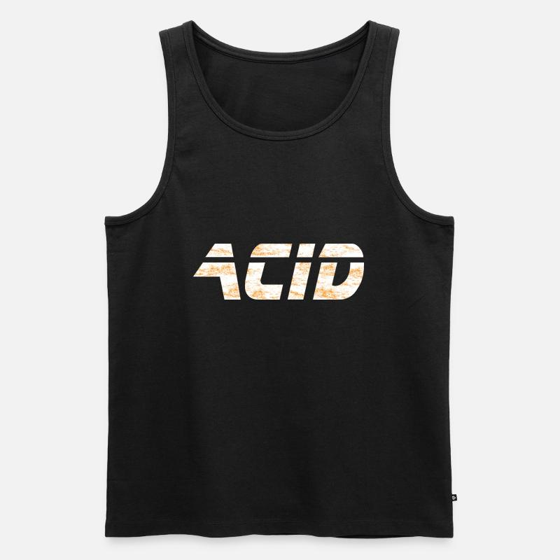 ACID - Techno - Techno music - Rave - Männer Premium Bio Tank Top - Schwarz