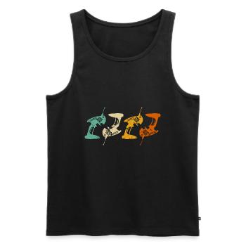 Ferngesteuertes Retro RC Auto - Männer Premium Bio Tank Top - Schwarz - Vorne - Michal (187cm)