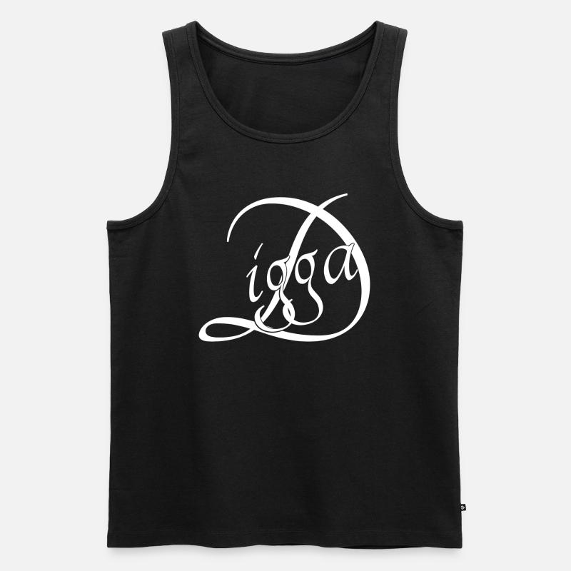 Digga - Männer Premium Bio Tank Top - Schwarz