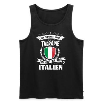 I do not need therapy Italy - Men's Premium Organic Tank Top - black - Front - Michal (187cm)