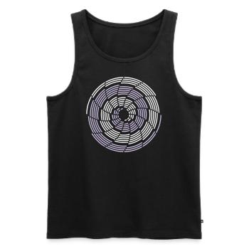Stroke Galaxy - Men's Premium Organic Tank Top - black - Front - AI Model Male 178 light (178cm)
