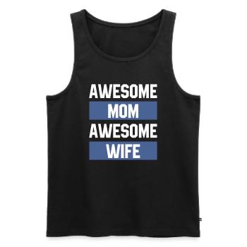 Awesome Mom Awesome Wife - Mothers’s Day Gift - Débardeur bio Premium Homme - noir - Devant - Michal (187cm)