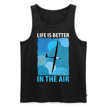 Glider Gliding Gliding Glider Flying - Men's Premium Organic Tank Top - black - Front - AI Model Male 178 light (178cm)