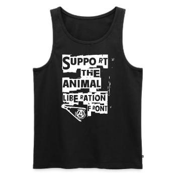 Support The Animal Liberation Front - Männer Premium Bio Tank Top - Schwarz - Vorne - Michal (187cm)