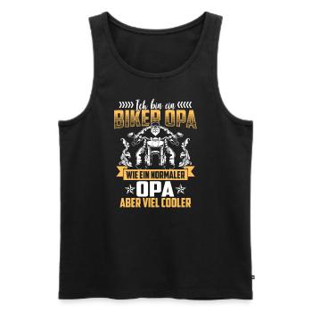 Ich bin ein Biker Opa - Männer Premium Bio Tank Top - Schwarz - Vorne - AI Model Male 178 light (178cm)