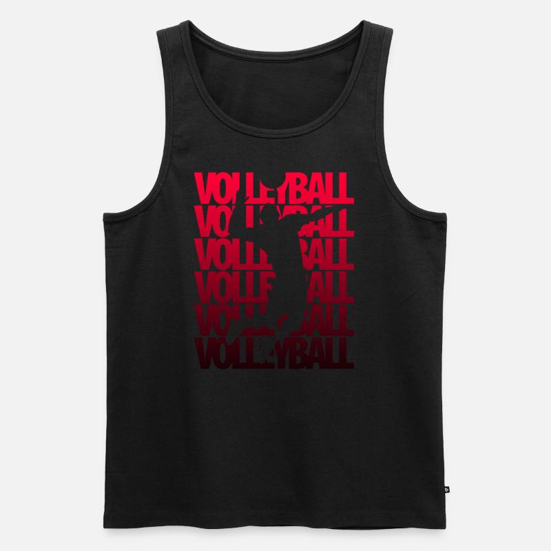 Volleyball - Männer Premium Bio Tank Top - Schwarz