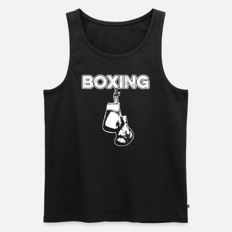 Boxen Boxer - Männer Premium Bio Tank Top - Schwarz