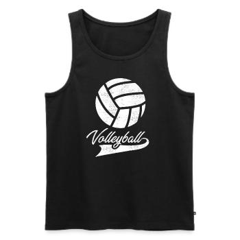 Volley-ball - Débardeur bio Premium Homme - noir - Devant - AI Model Male 178 light (178cm)