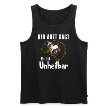 Der Arzt sagt es ist unheilbar - Männer Premium Bio Tank Top - Schwarz - Vorne - AI Model Male 178 light (178cm)