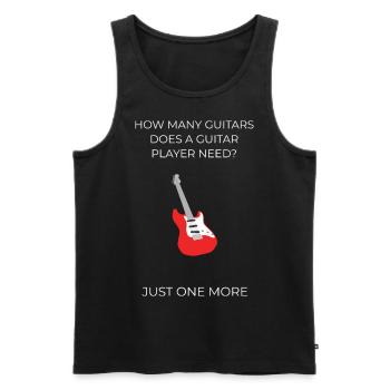 How many guitars does guitar player need Gitarre - Men's Premium Organic Tank Top - black - Front - Michal (187cm)