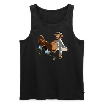 Skater Skateboard Grind Freestyle - Männer Premium Bio Tank Top - Schwarz - Vorne - AI Model Male 178 light (178cm)