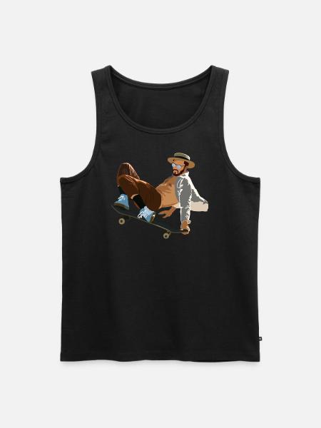 Skater Skateboard Grind Freestyle - Men's Premium Organic Tank Top - black
