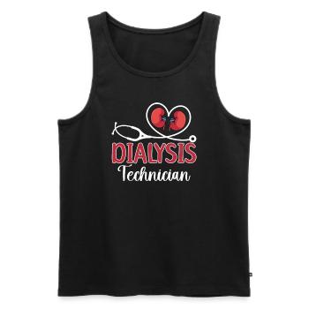 Dialysis Technician Gift Technician In The Dialysis - Men's Premium Organic Tank Top - black - Front - AI Model Male 178 light (178cm)