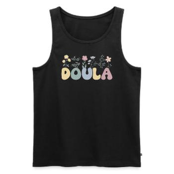 Doula ObstetricIan Birth Coach Midwife - Men's Premium Organic Tank Top - black - Front - Michal (187cm)