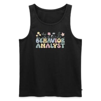 Behavioral Analyst Gift Behavior Analyst - Men's Premium Organic Tank Top - black - Front - AI Model Male 178 light (178cm)