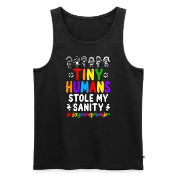Child day care worker Gift Childminder - Men's Premium Organic Tank Top - black - Front - Michal (187cm)